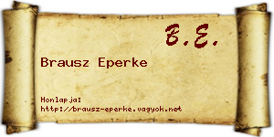 Brausz Eperke névjegykártya